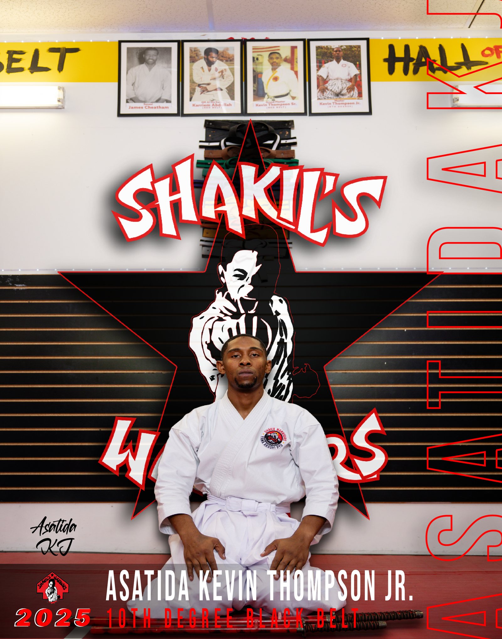 Asatida Kevin Thompson Jr. in white gi, 2025 portrait